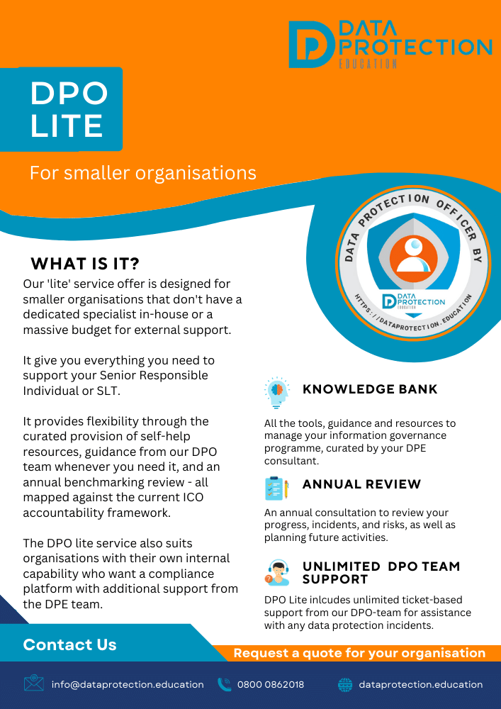 DPO Lite Data Protection Officer Service DPO Lite Flyer